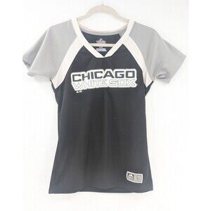 Majestic Chicago White Sox Women's Baseball Jersey Short Sleeve V-Neck Size S/M